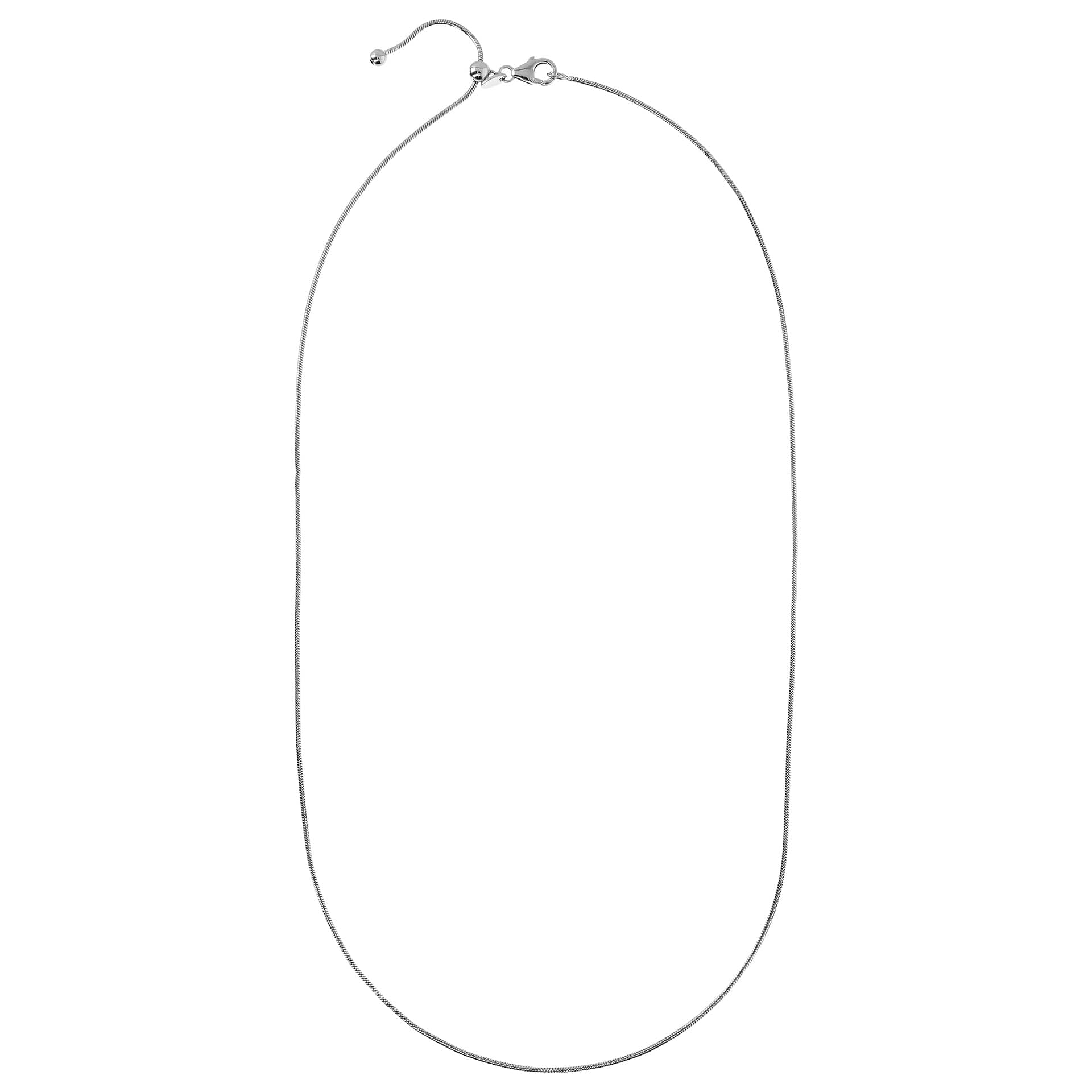 

Autentica - регулируемое ожерелье-змейка длиной 22 дюйма с полированной бусиной Autentica, Rhodium