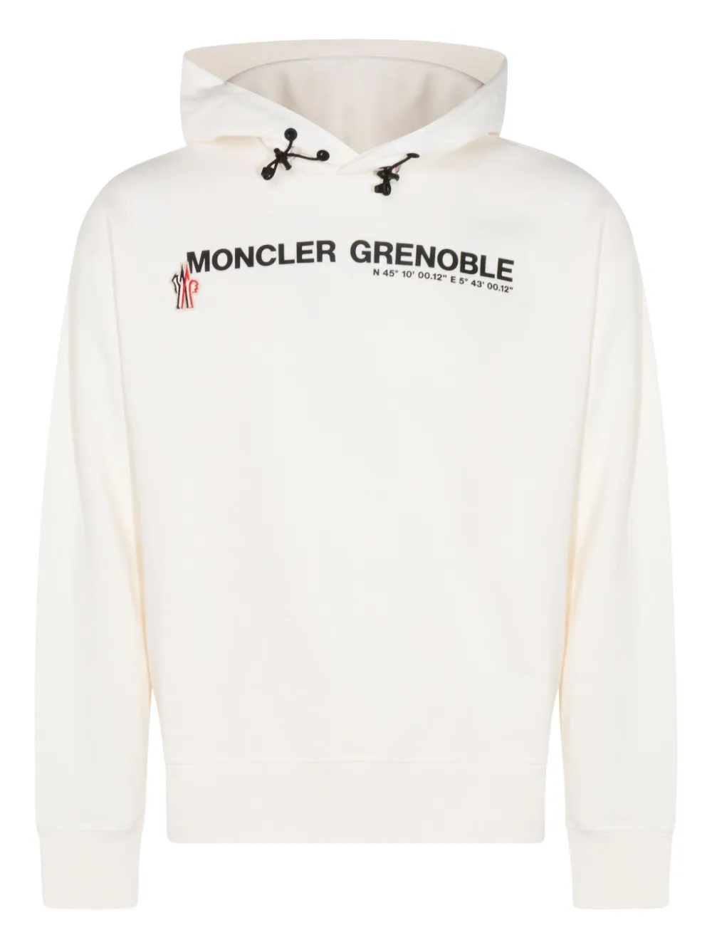 

Хлопковое худи с принтом логотипа Moncler Grenoble, белый