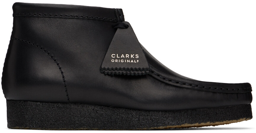 

Черные сапоги Wallabee Clarks Originals, Black leather