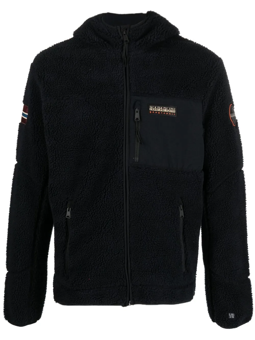 

Куртка с нашивкой-логотипом и капюшоном Napapijri, черный