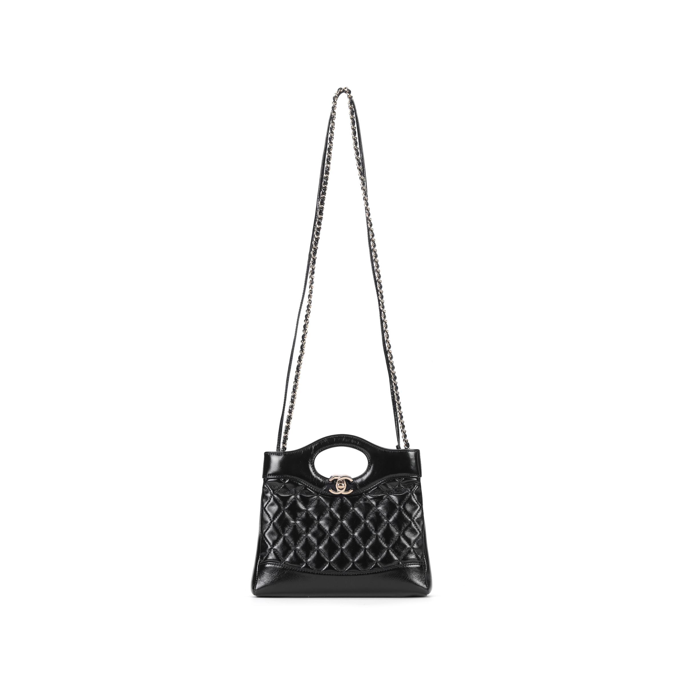 

CHANEL Сумка через плечо из коровьей кожи с масляно-восковым покрытием, мини-сумка, женская, черная