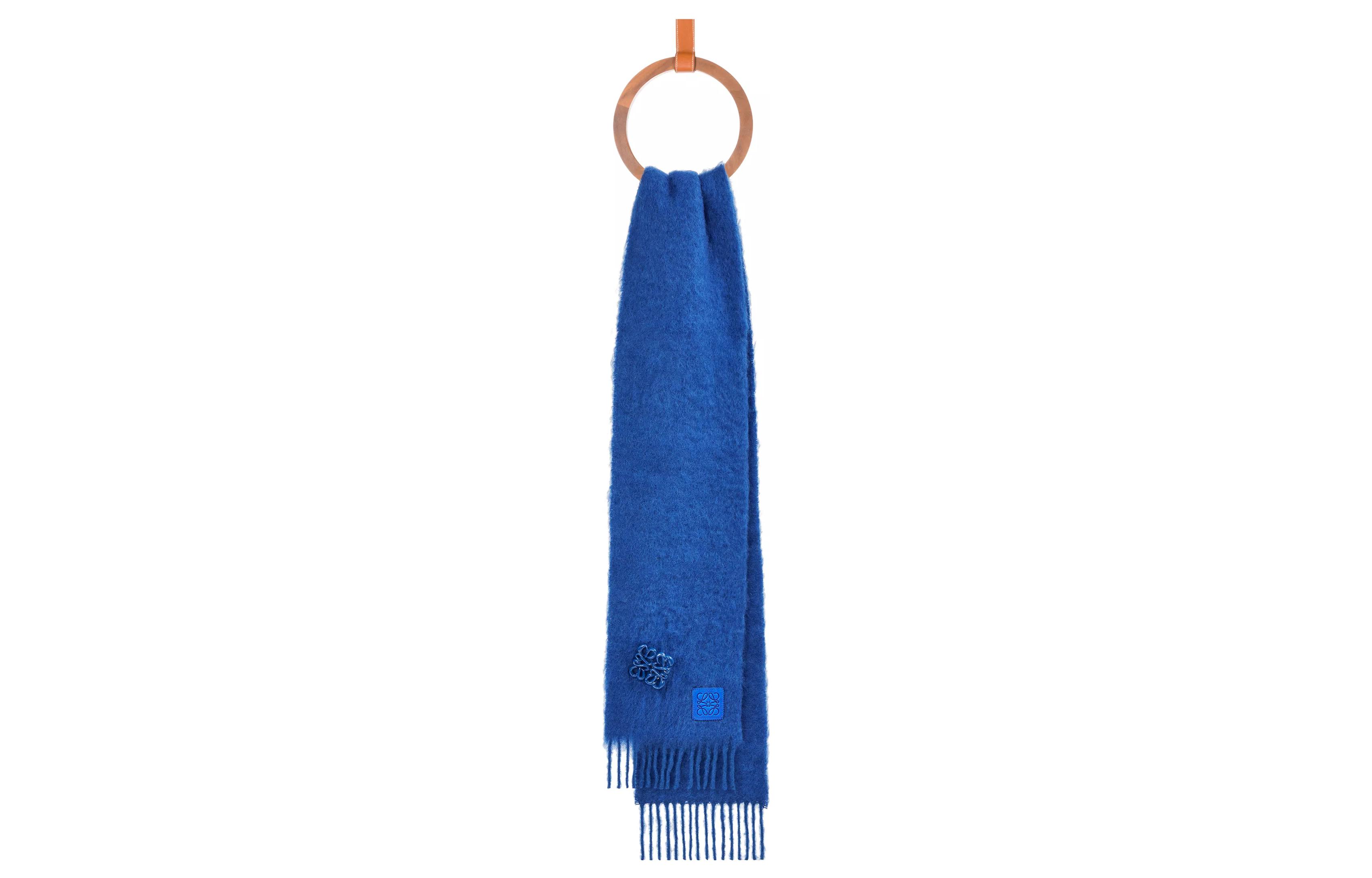 

LOEWE Вязаный шарф женский синий, Blue