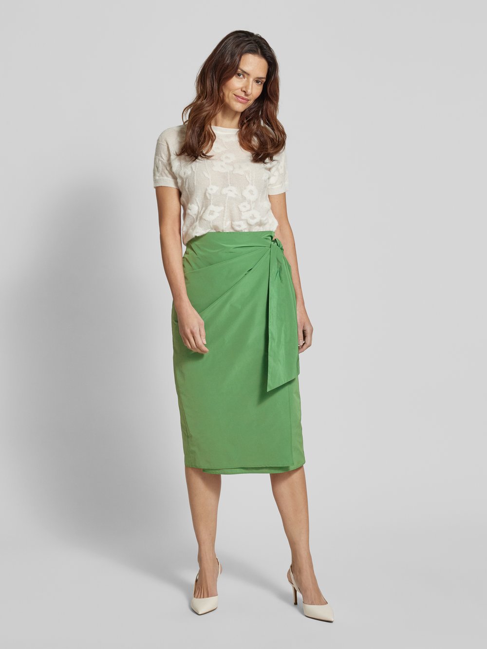 

Юбка-запах с узлом, модель «НАРСЕТЕ» Weekend Max Mara, зеленый