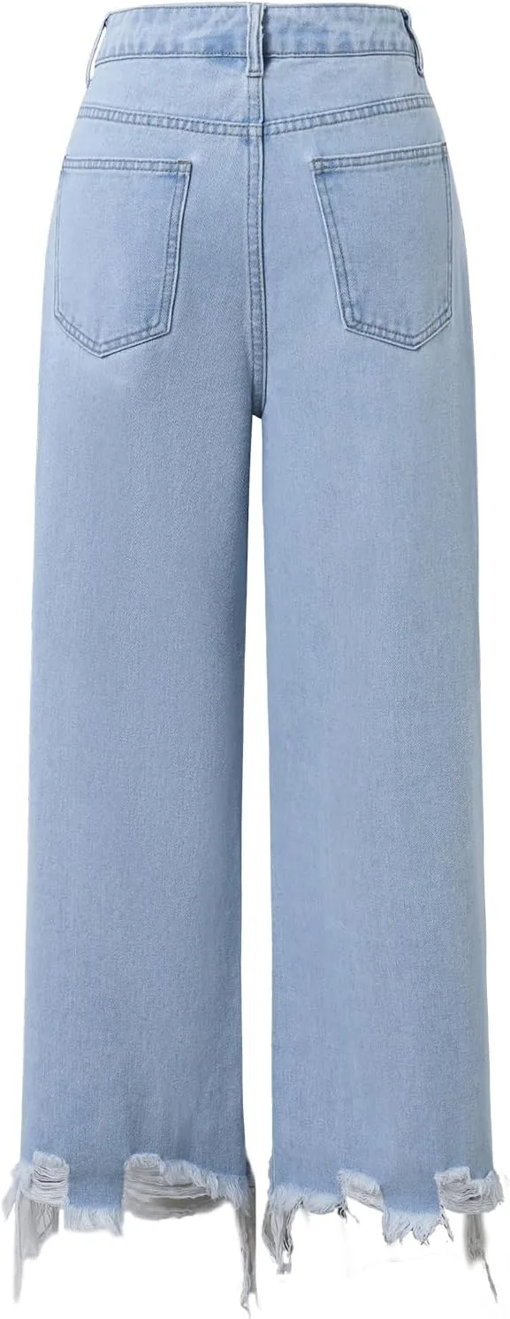 Женские джинсы Wide Leg High Waist в стиле Boyfriend — фото 2