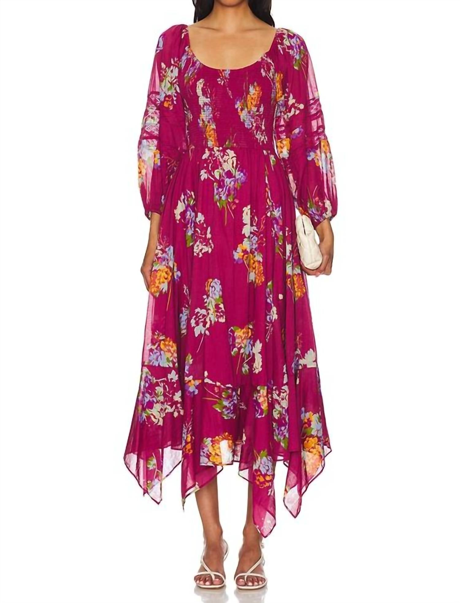 

Платье макси Morning Glory сливового цвета Free People, цвет plum