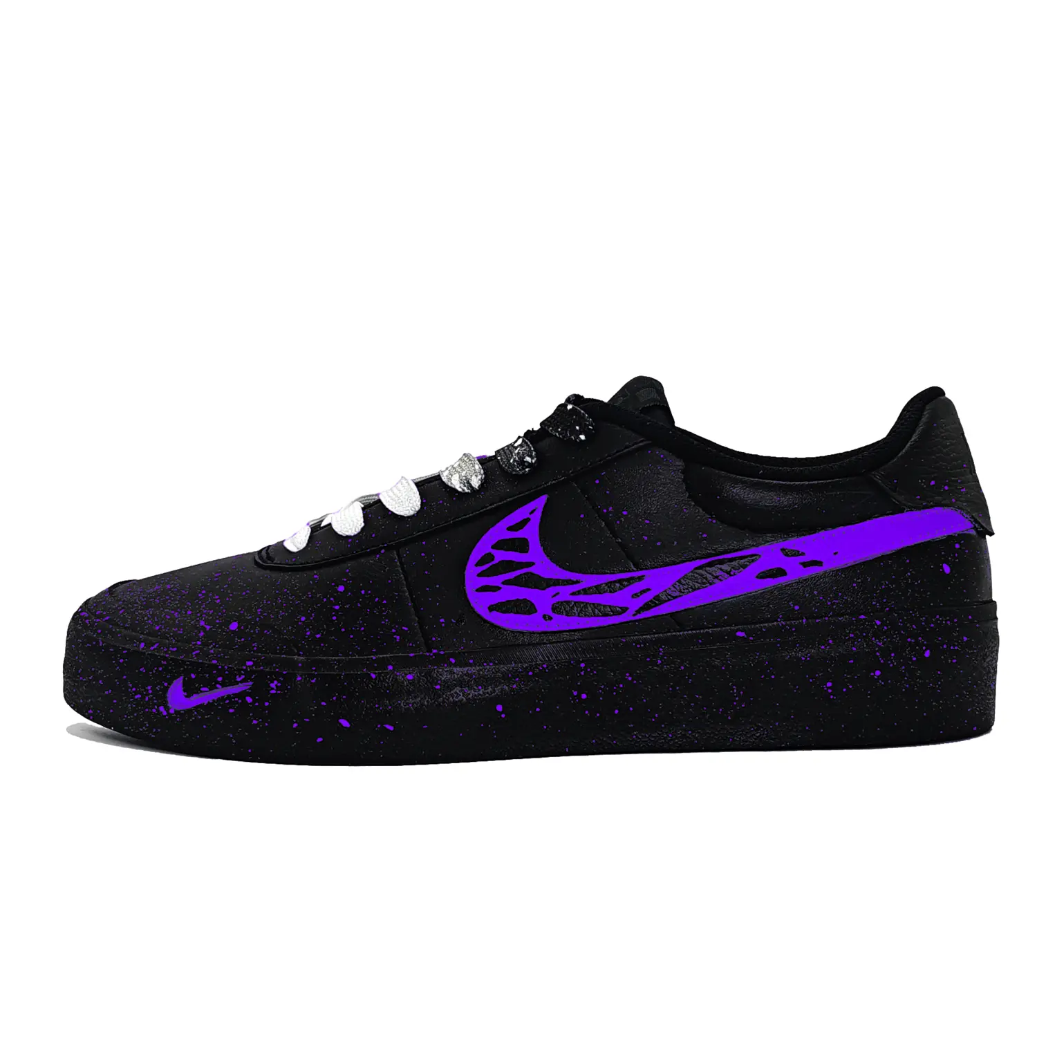 

Nike Кроссовки для скейтбординга Court Shot Low Top, мужские, черные, фиолетовые