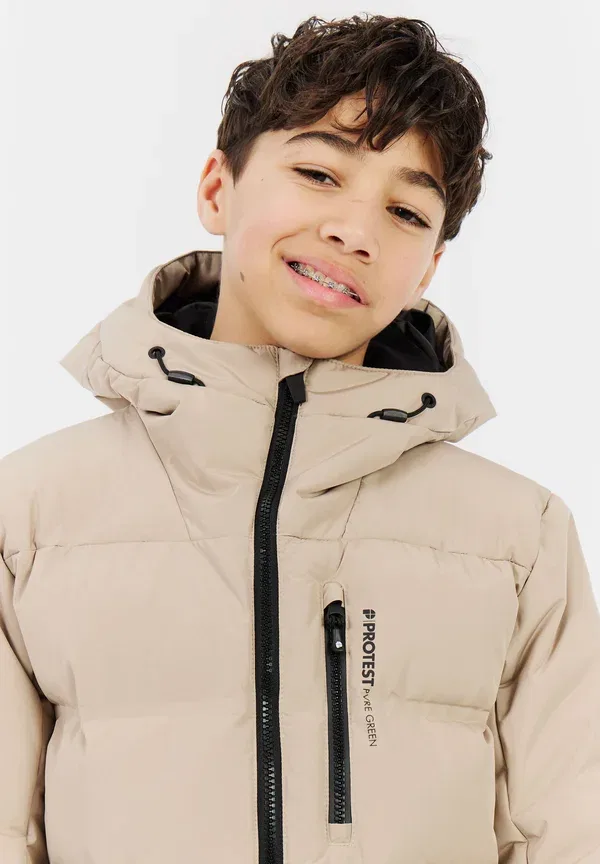 Куртка сноубордическая Protest Tumber jr snowboard jacket, бамбуково-бежевый — фото 4