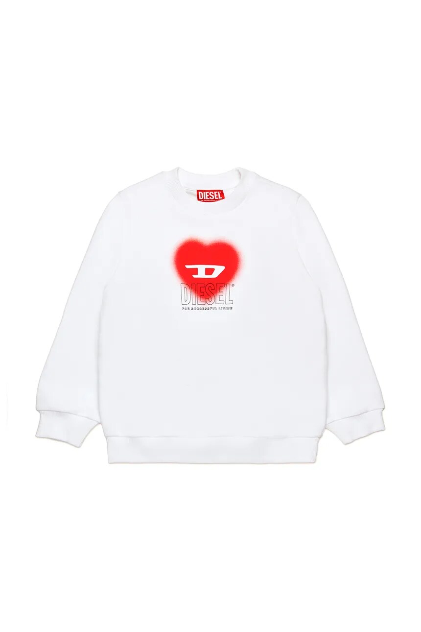Детская толстовка из хлопка SCACUORE Sweat-Shirt Diesel, белый — фото 2