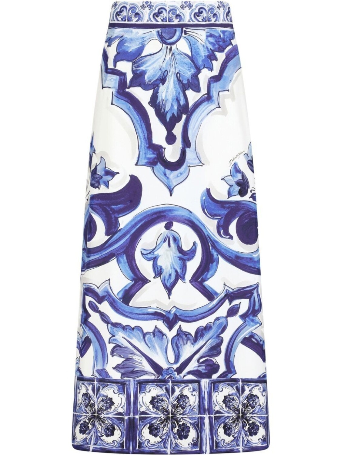 

Dolce & Gabbana юбка макси с принтом Majolica, синий