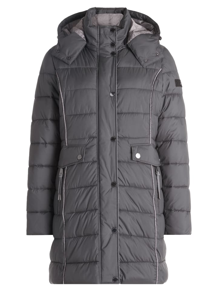 

Стеганая куртка со съемным капюшоном темно-серого цвета Betty Barclay