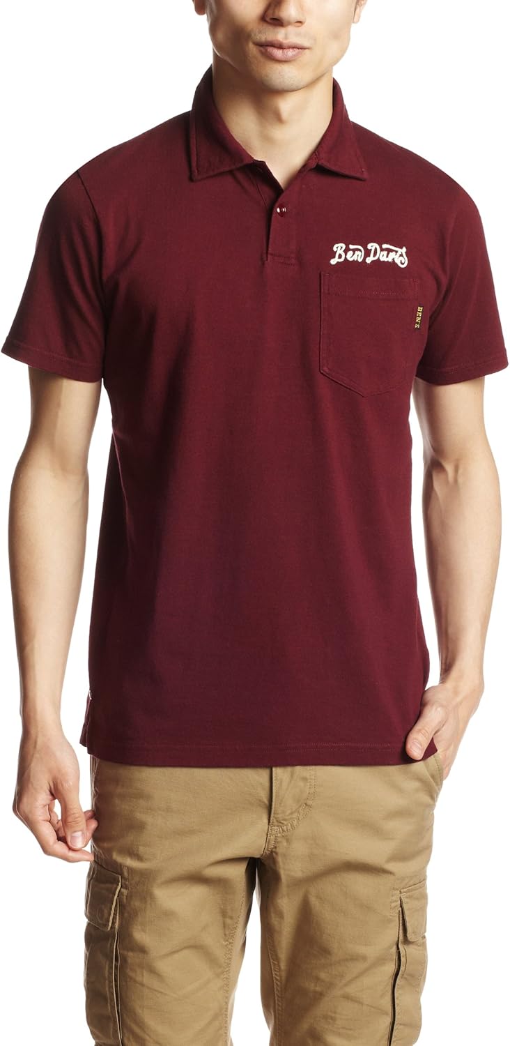 

Рубашка-поло «Трудоголик» Ben Davis, винный