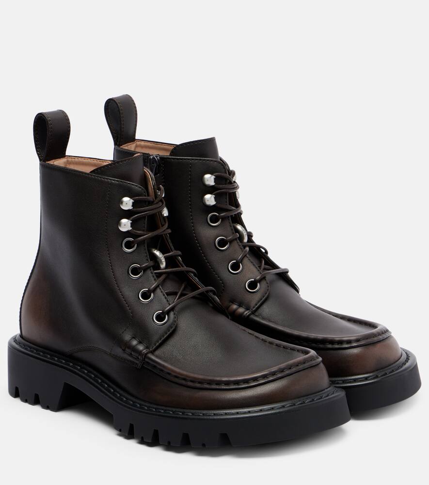 Кожаные армейские ботинки sierra Loewe, Dark Brown