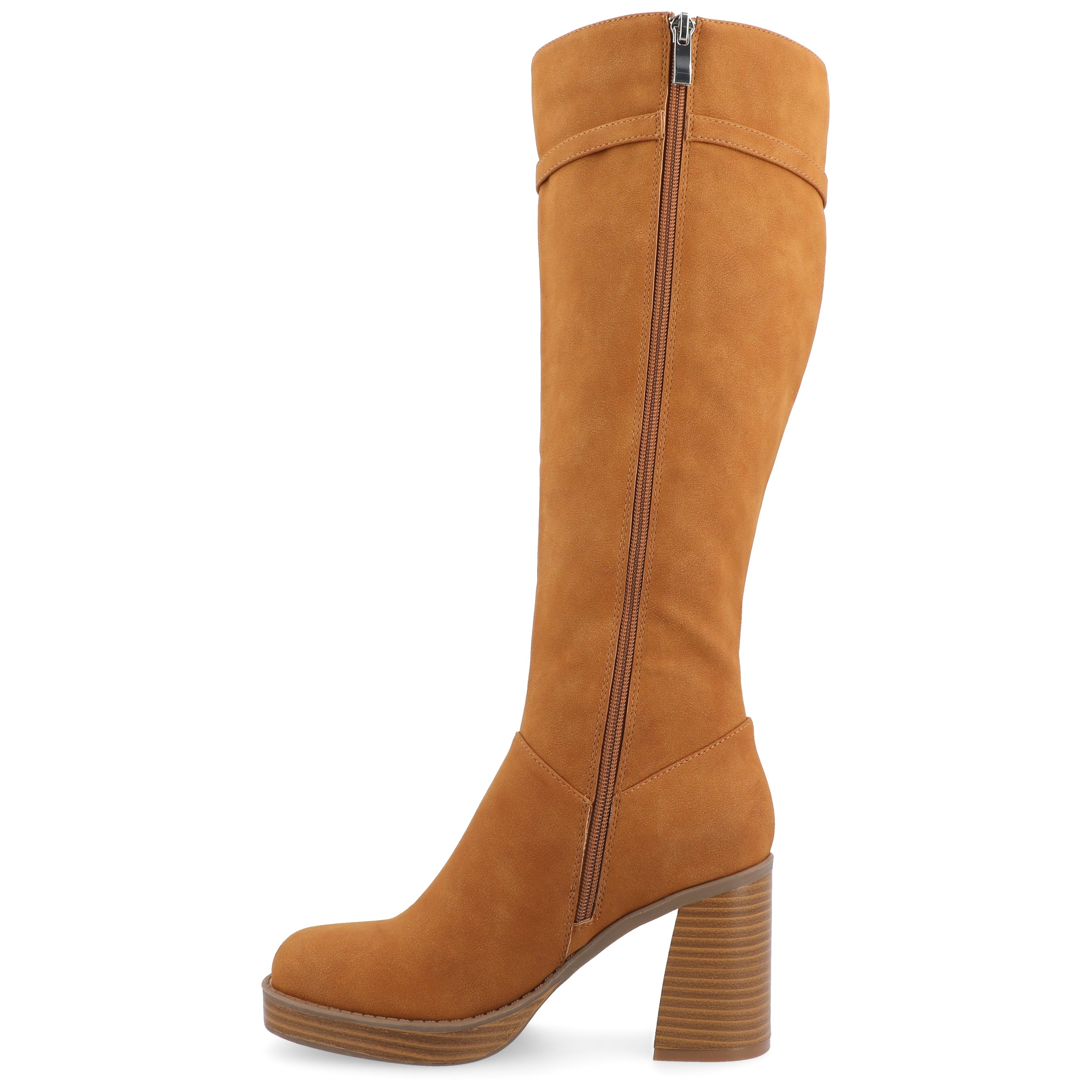 Женские ботинки Journee Collection Letice Tru Comfort Foam Platform Square Toe Boots, цвет cognac — фото 2