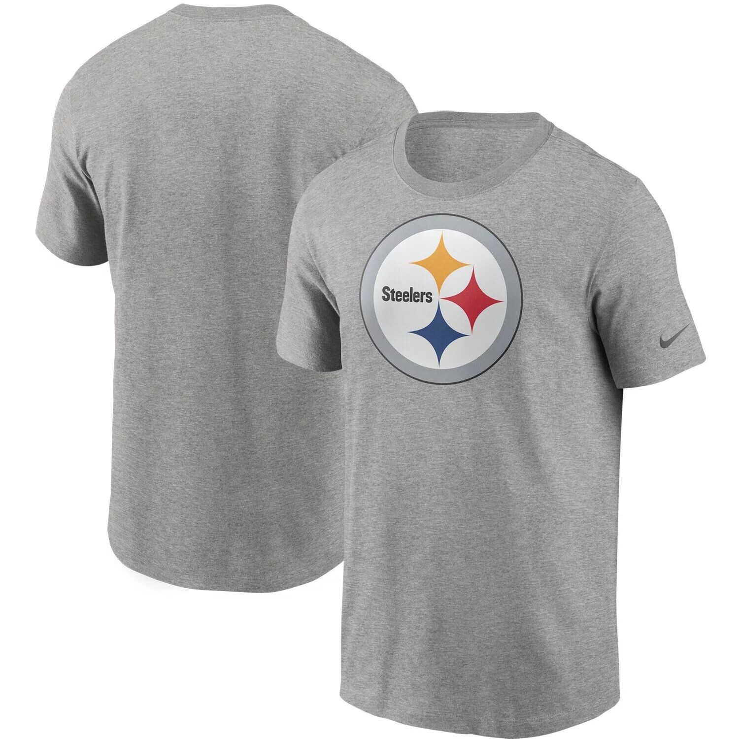 Мужская серая футболка с логотипом Pittsburgh Steelers Primary Nike — фото 4