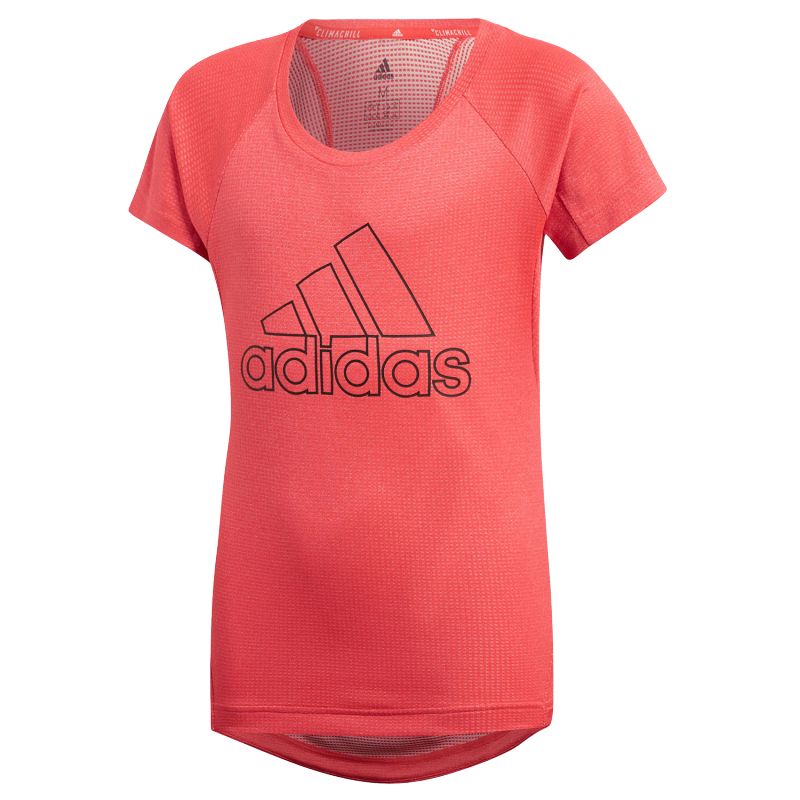 

Футболка ярко-розовая подростковая Adidas, Яркий Розовый Красный