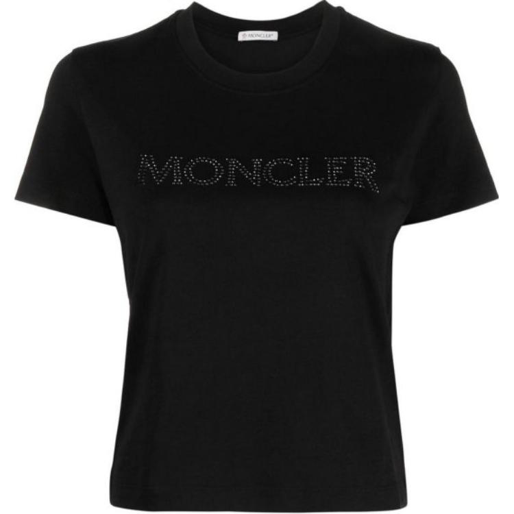 

Футболка с круглым вырезом и логотипом Moncler, черный