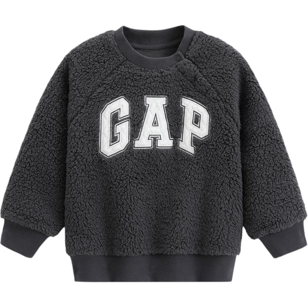 

Детский свитшот с круглым вырезом Moderate GAP, серый черный