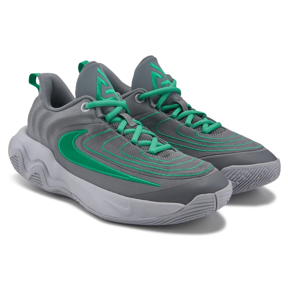 

Детская баскетбольная обувь Giannis Immortality 4 от Nike для малышей/подростков, grey/green