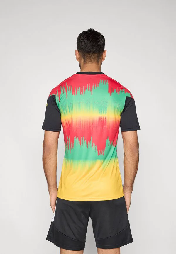 Предматчевая спортивная футболка сборной ямайки 26 Adidas Performance, Bold Gold-Coloured/Vivid Green/Vivid Red — фото 3