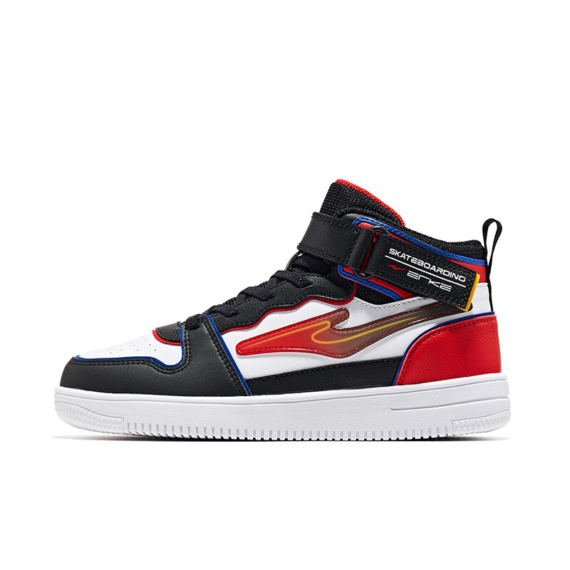 

Детские кроссовки для скейтбординга Kids High-top White/Black/Red Erke Kids, белый/черный