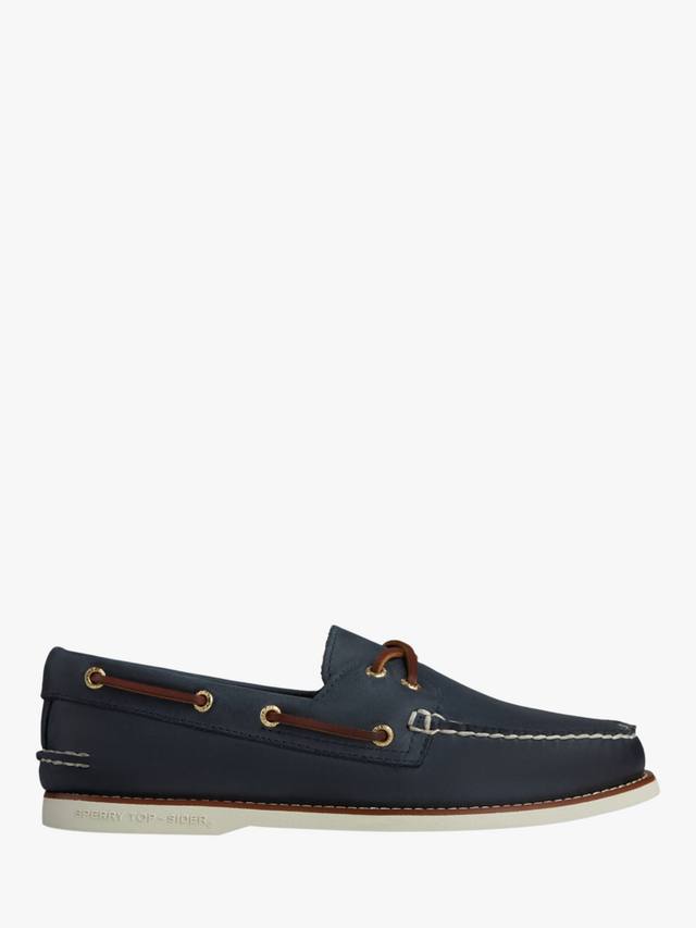 

Кожаные туфли-лодочки с золотым кубком Sperry, темно-синий