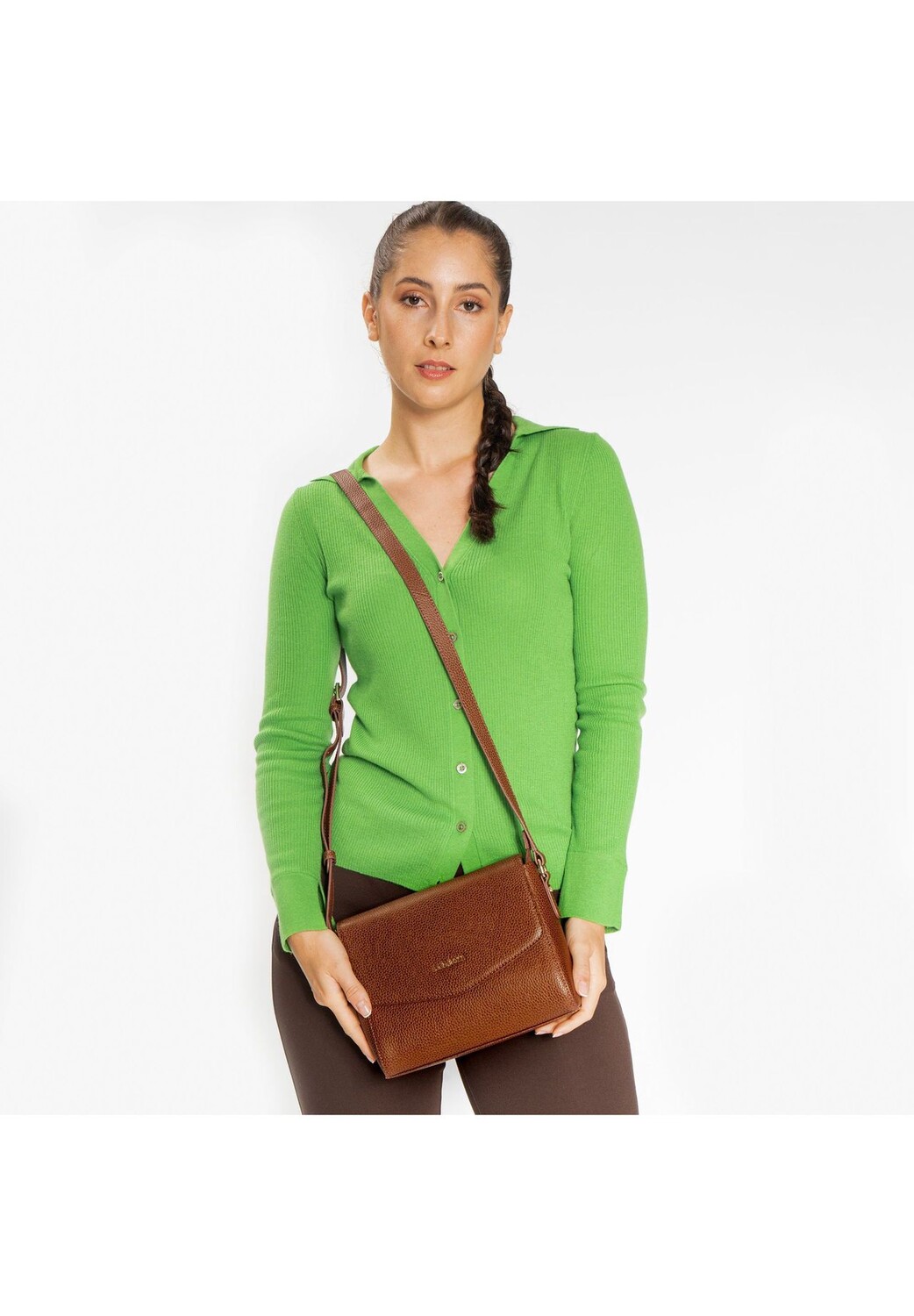 

Сумка через плечо Bologna Leather 22 см LAZAROTTI, коричневый