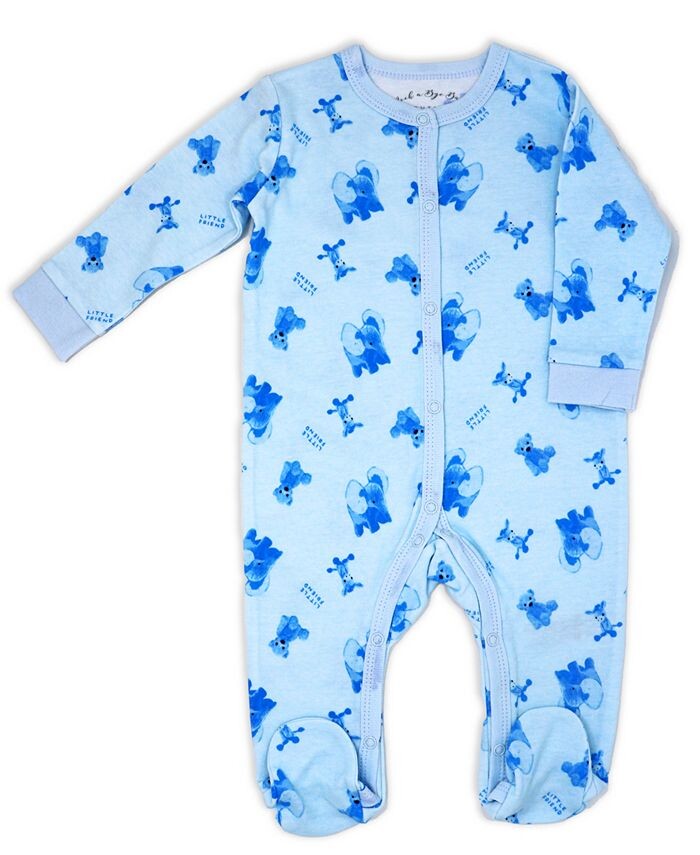 Подарочный набор из 6 предметов для новорожденных Layette Little Friends Rock-A-Bye Baby Boutique, синий — фото 3