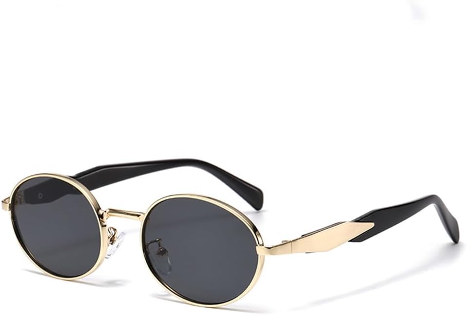 

UYPTK Металлические круглые солнцезащитные очки в стиле «конфетные» с прозрачными линзами, защитой от УФ-излучения UV400 и заклепками, для женщин и мужчин, для занятий спортом на открытом воздухе и путешествий, 01 YLTPHD, 01