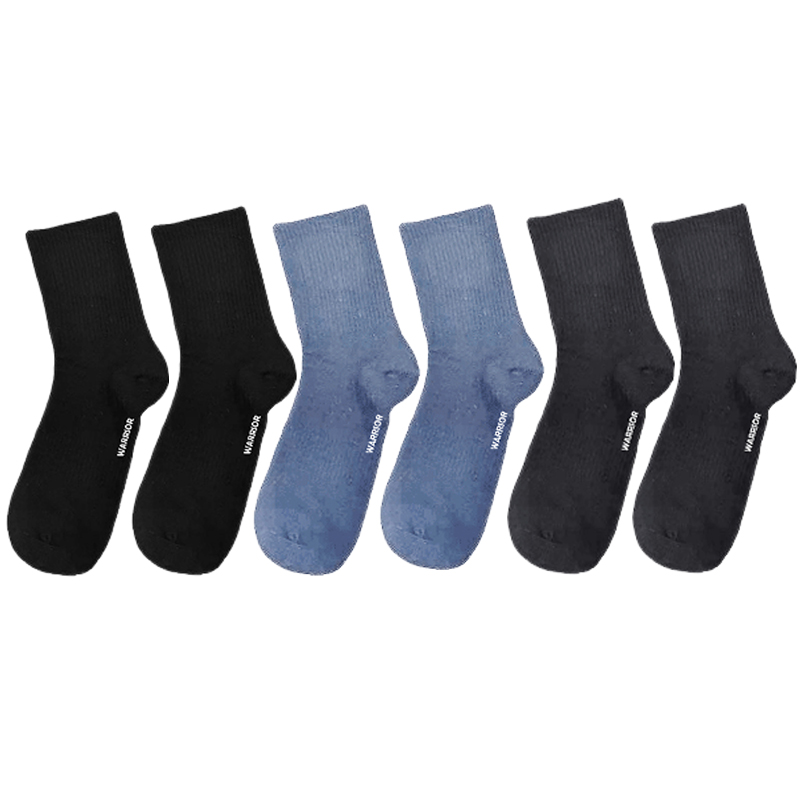 

Мужские носки Mid Calf WARRIOR, синий+синий+темно-серый+темно-серый+черный+черный