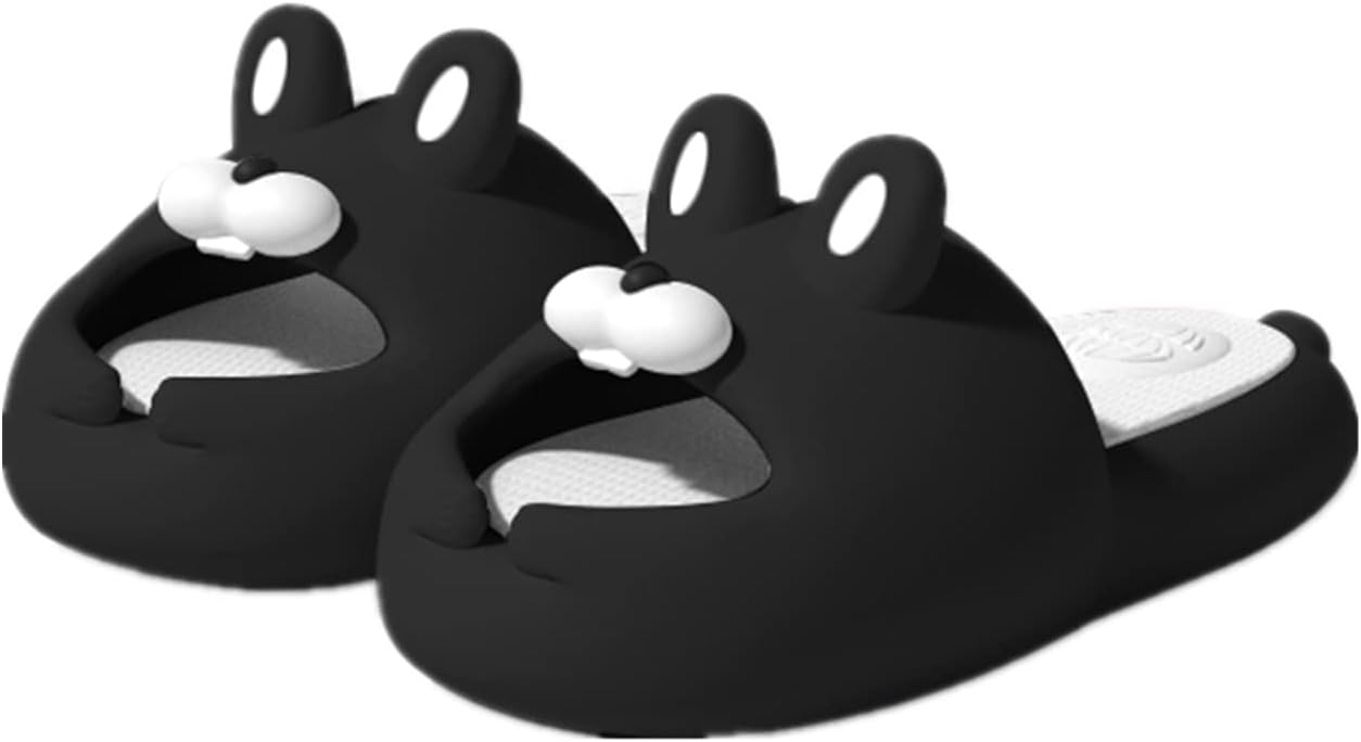 

Тапочки Aoakva Kawaii Кавайные Сабо Мюли для девочек и женщин Милейшие тапочки с зайчиком для летнего душа Нескользящие пляжные тапочки EVA Мягкие и прочные, черный