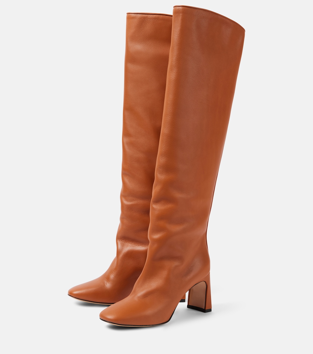 Сапоги Roberta из кожи до колена Souliers Martinez, коричневый — фото 4