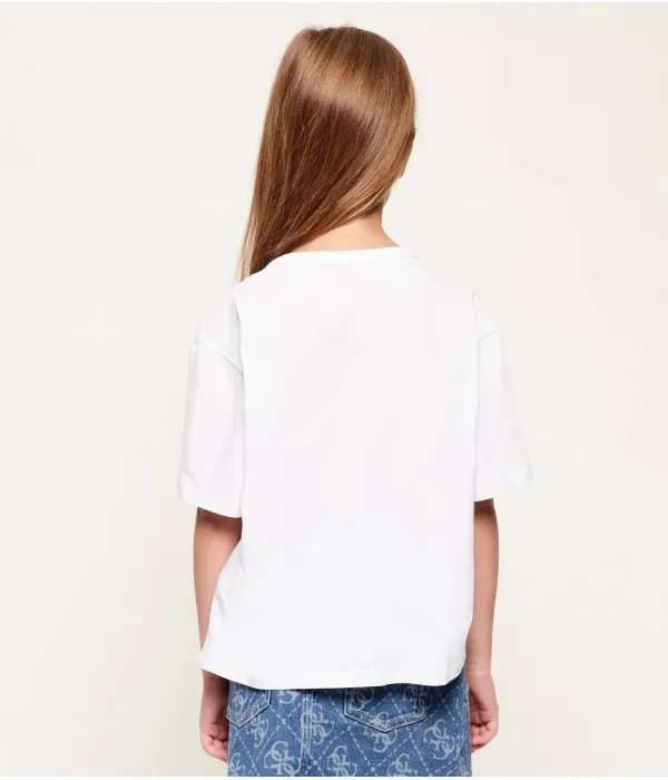 Футболка cropped fit Guess, белый — фото 3