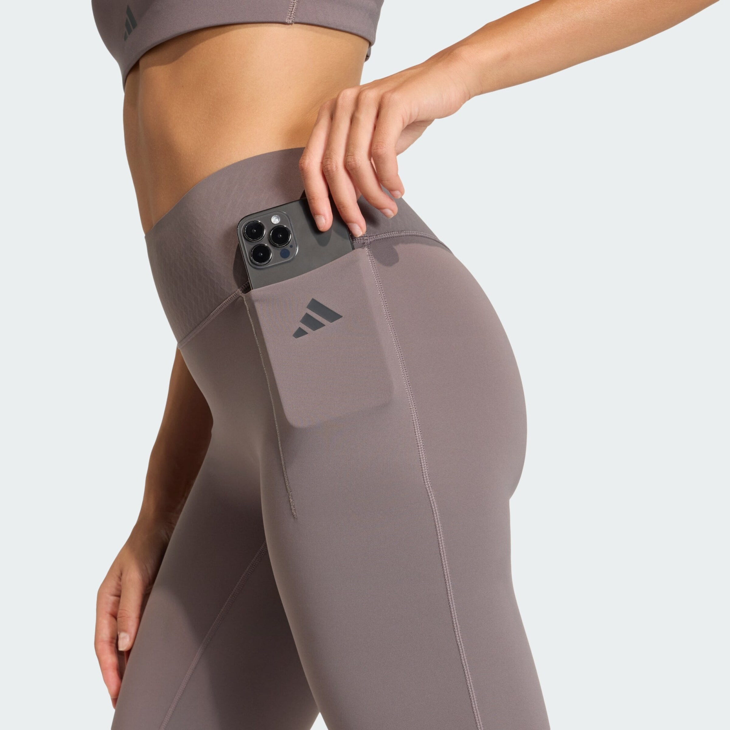Adidas Performance Узкие спортивные брюки 'Optime Power' в темно-сером цвете — фото 4