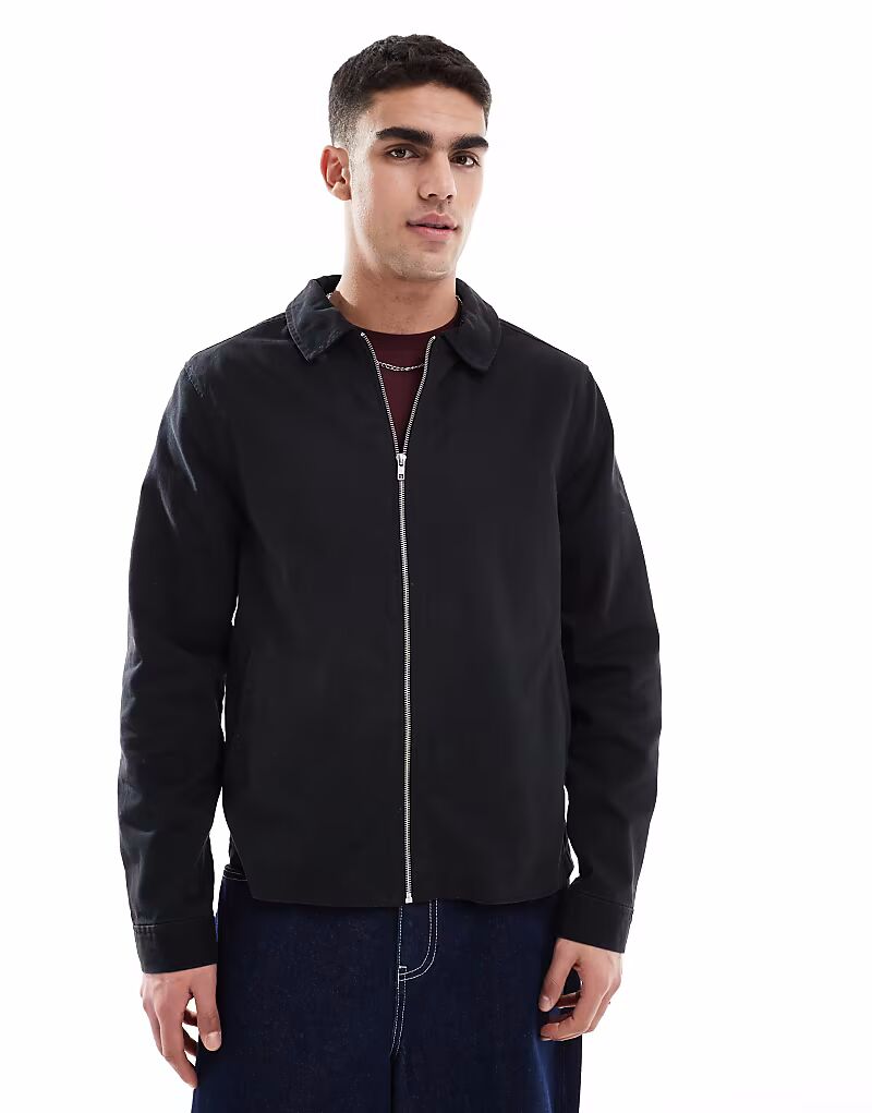 

Куртка харрингтон ASOS DESIGN черного цвета