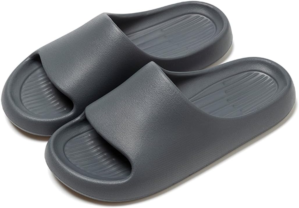 

Унисекс шлепанцы Rojeam с противоскользящей подошвой, быстро сохнущие, для душа, дома, ванной, сада и бассейна, серый