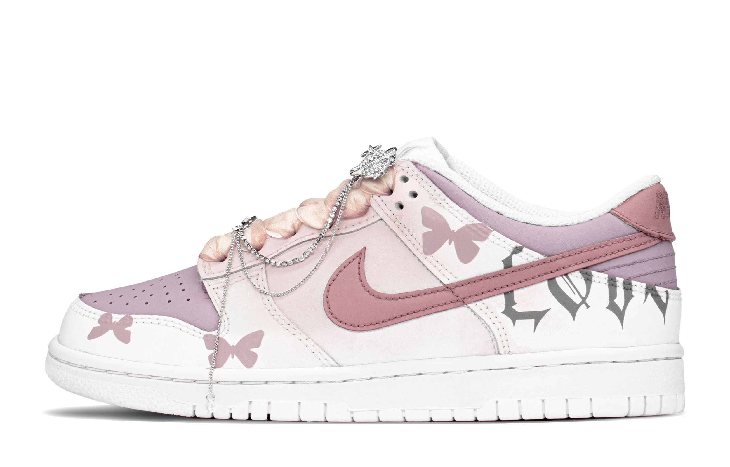 

Кроссовки Nike Dunk Skateboard Shoes Women's Low-Top Pink White