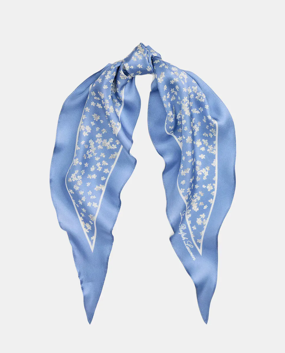 

Женский шарф с принтом Lauren Ralph Lauren, светло-голубой