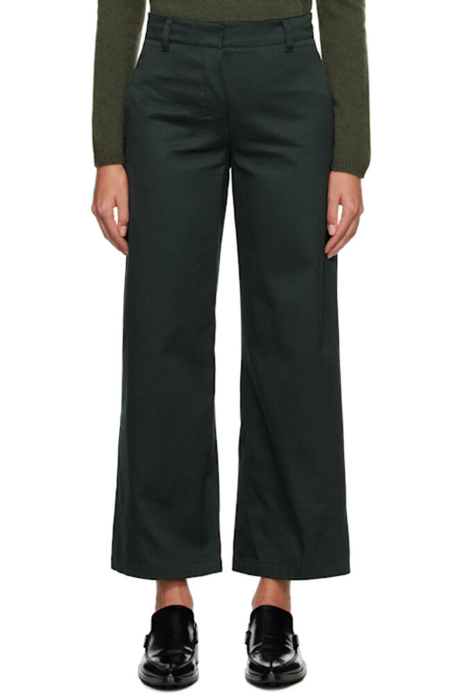 

Зеленые расклешенные брюки Max Mara