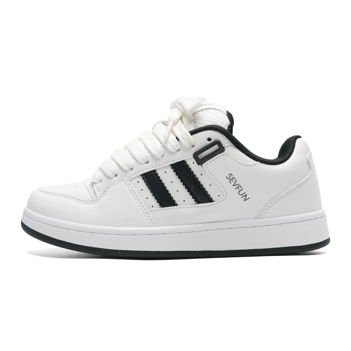 

7 SEVFUN Низкие скейтерские кеды унисекс подарочный набор белый черный без подкладки, цвет White Black (Unlined Shoes)