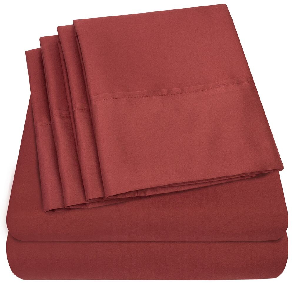 

Sweet Home Collection Набор простыней из микрофибры плотностью 1500 нитей, цвет Burgundy
