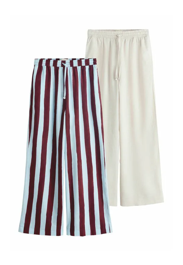 Брюки широких штанин, комплект из 2 пар. Next, Neutral Stripe