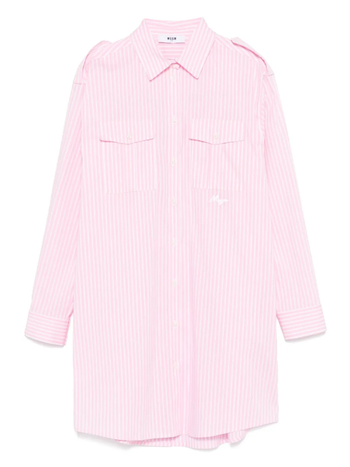 

MSGM Kids поплиновое платье-рубашка, розовый