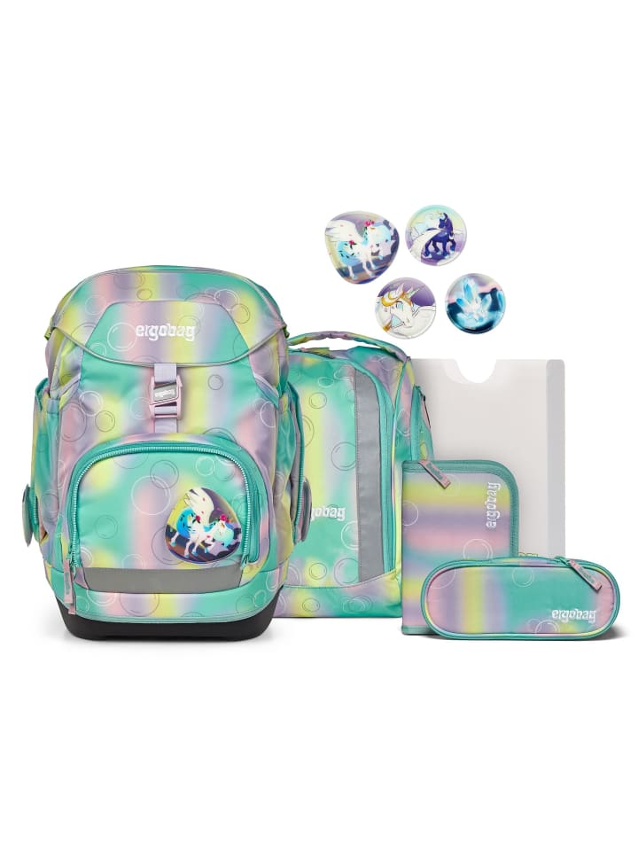 

Ergobag Набор школьных сумок, 6 предметов, включая набор с липучками, из серии «Волшебный мир медведя»