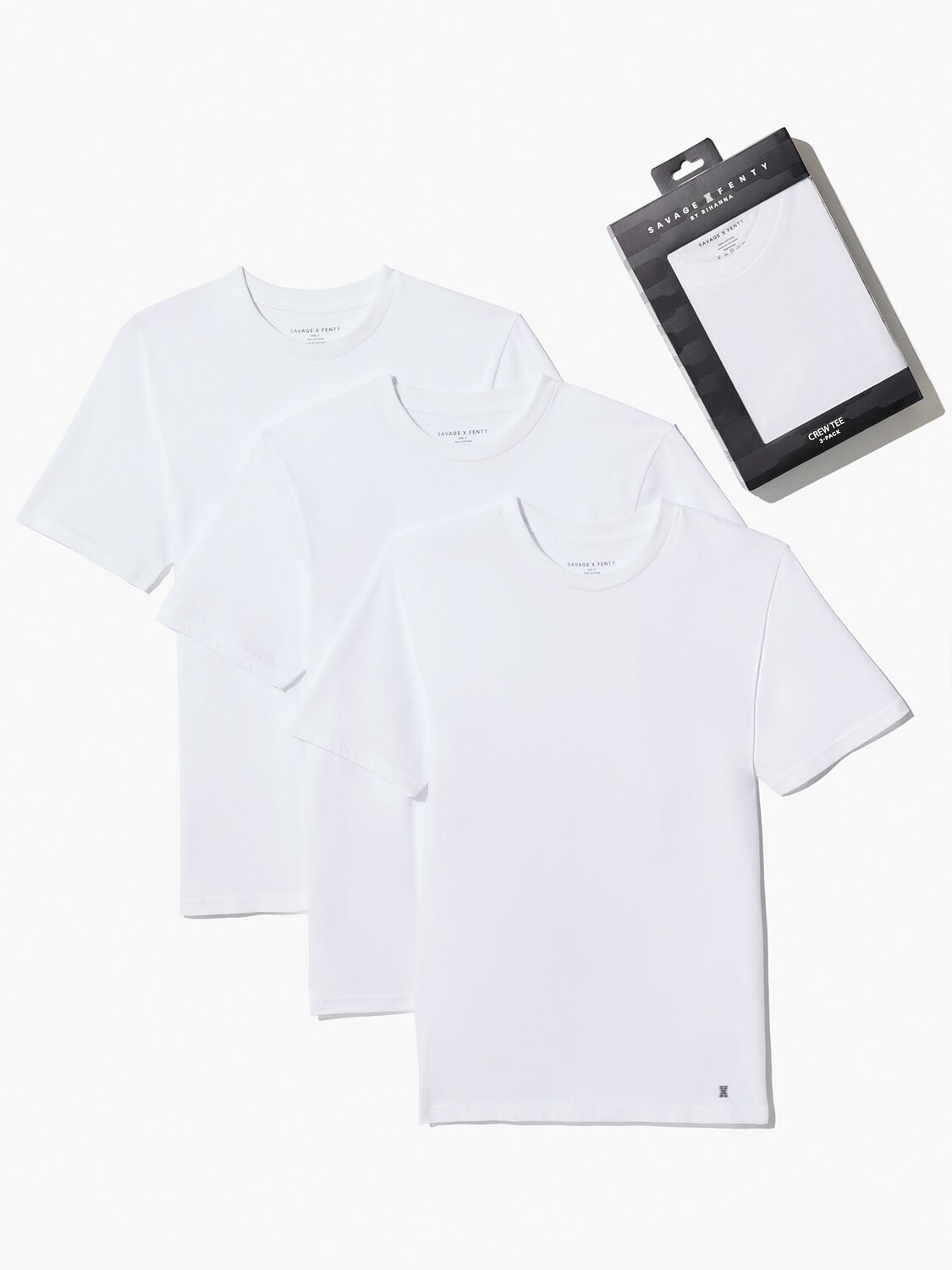 

Футболка Savage X Fenty Savage Classics Crew 3-Pack, цвет Angel White