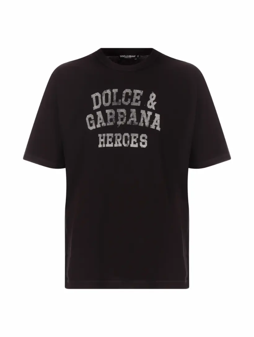 

Оверсайз футболка с логотипом Dolce&Gabbana, черный