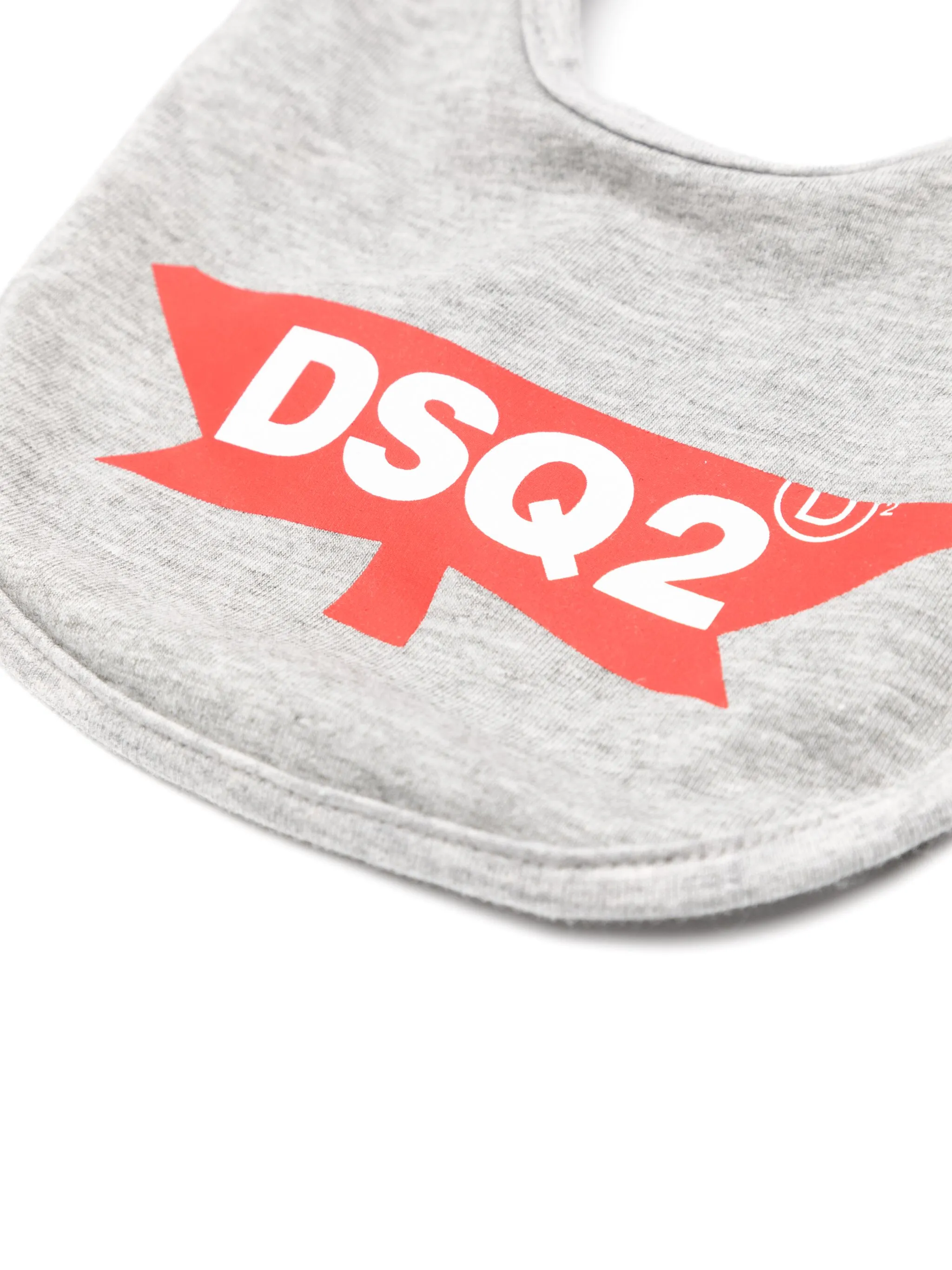 Комплект из боди и нагрудника с логотипом Dsquared2 Kids, серый — фото 2