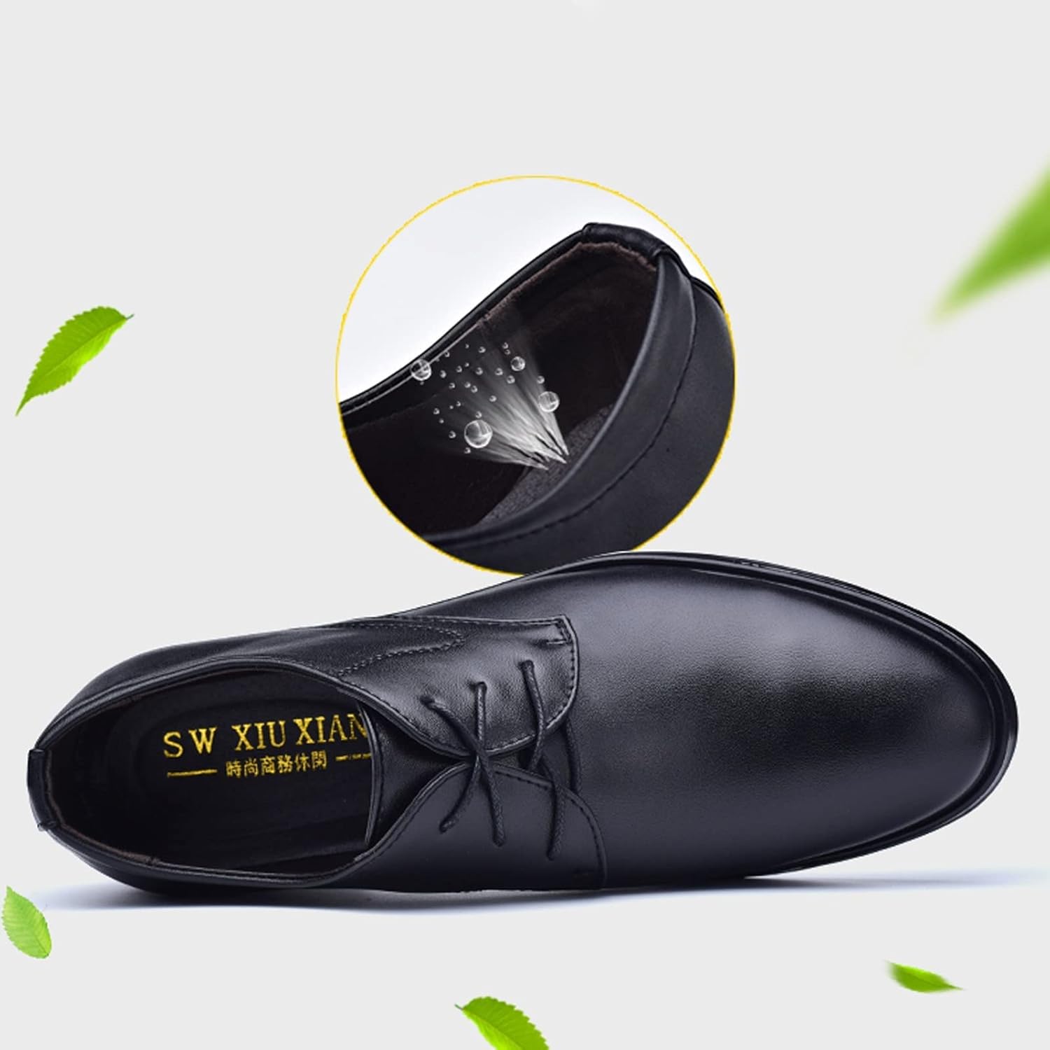 Мужские классические туфли HINDOLA Oxfords для официальных мероприятий, деловые, мягкие, свадебные и повседневные современные туфли, черный — фото 4