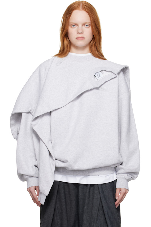 

Двухслойный свитшот Vetements, серый