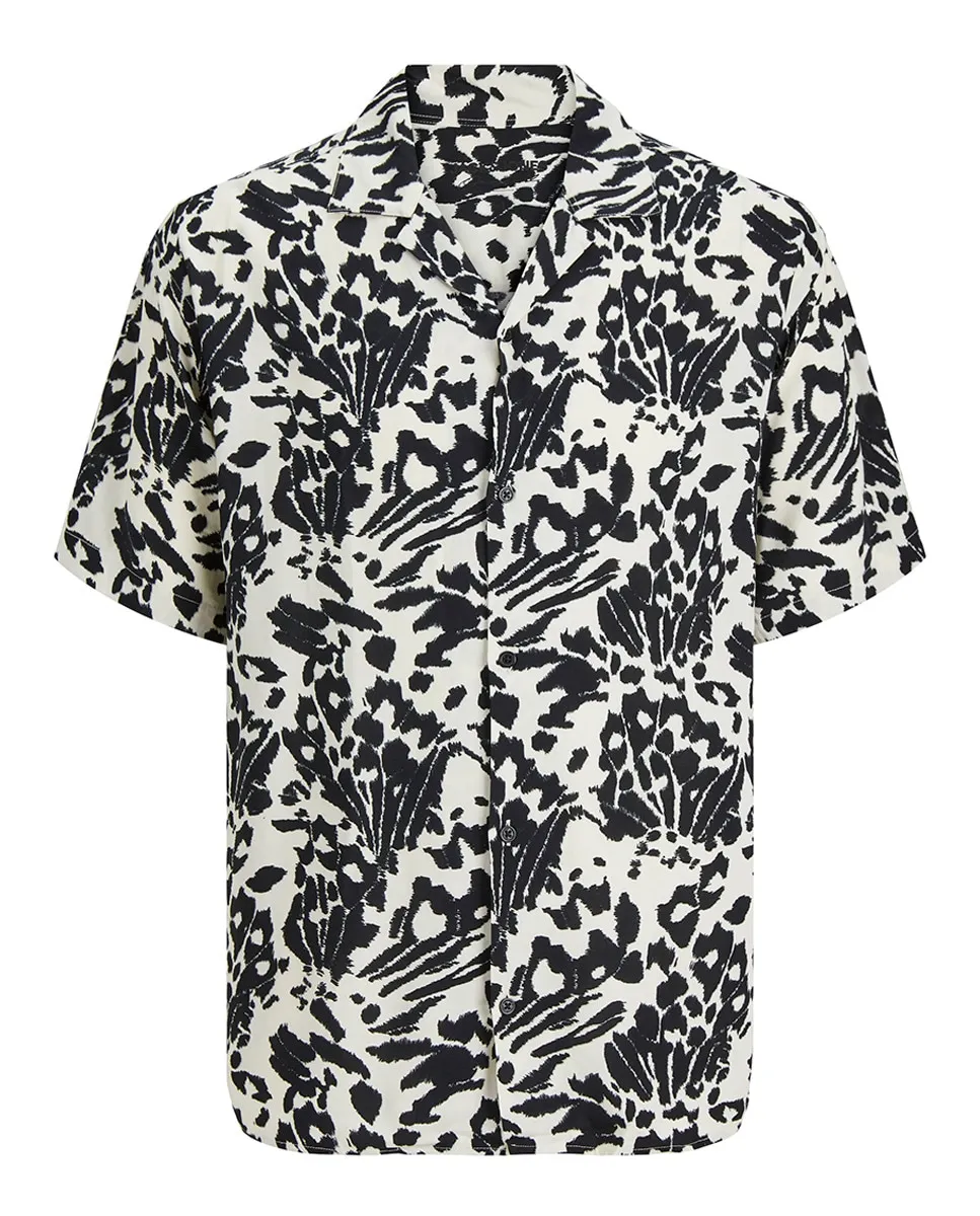 

Мужская рубашка с короткими рукавами и абстрактным принтом Jack & Jones, розовый