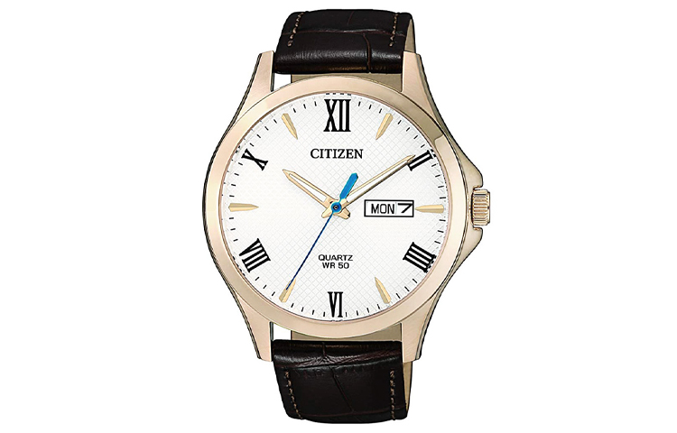 

CITIZEN Часы Quartz Movement Leather Strap Watch Men's Watch White Dial